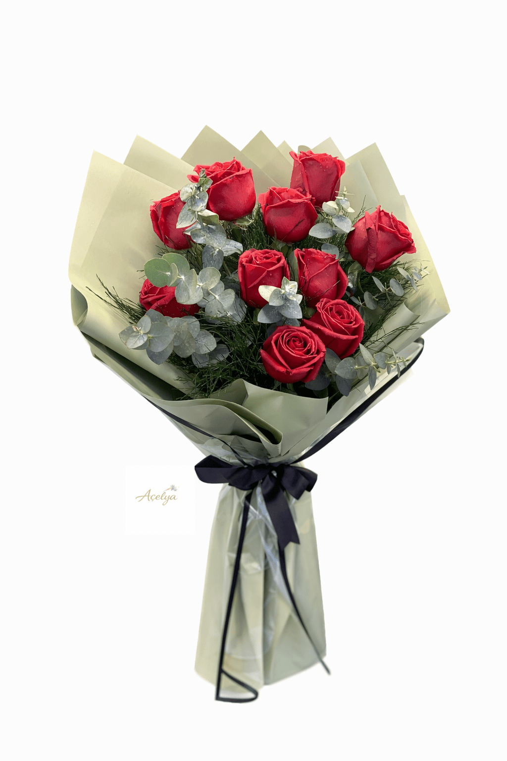 10 Adet Kırmızı Gül Buketi - Balıkesir Açelya Çiçekçilik