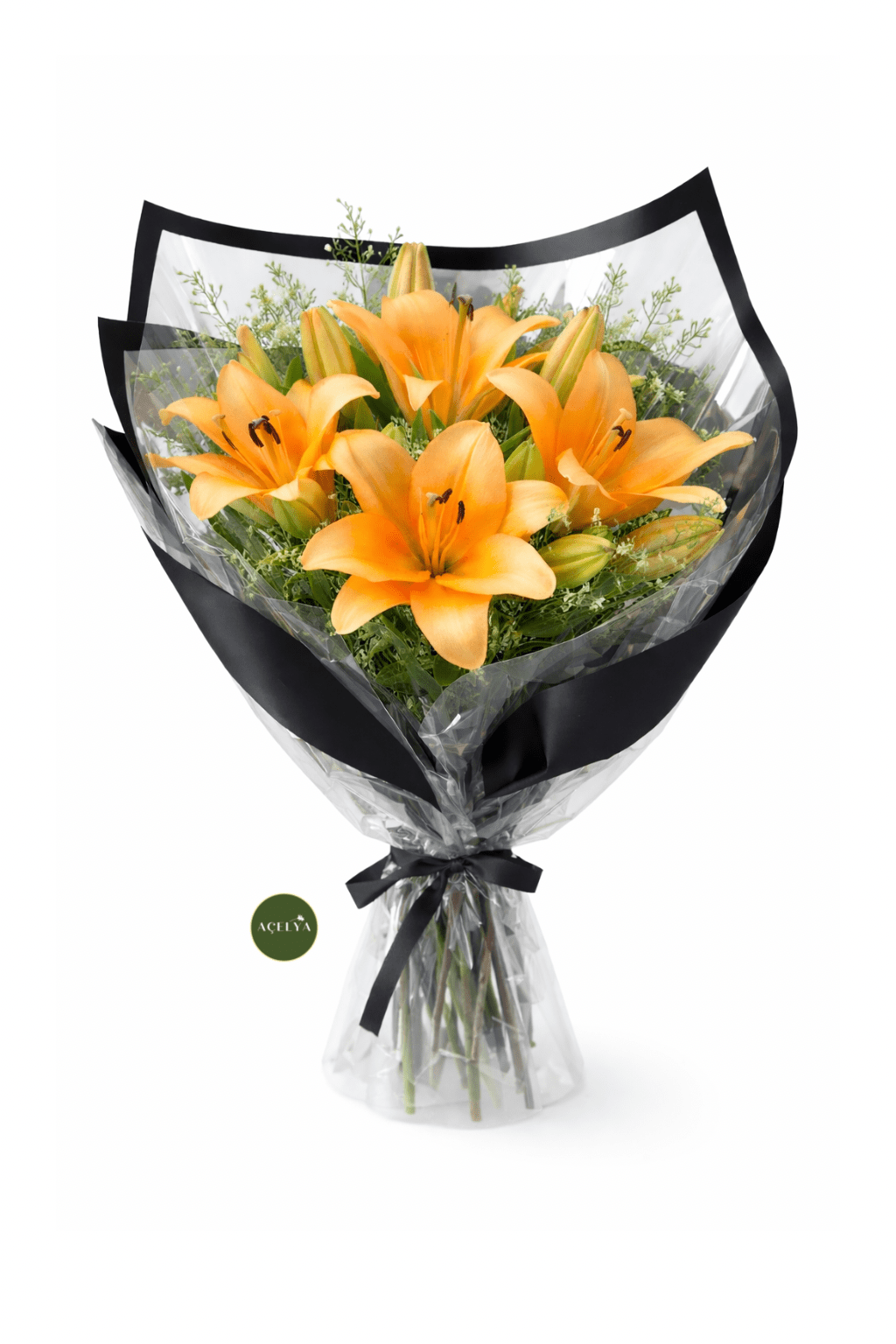 Turuncu Lilyum Buketi - Balıkesir Açelya Çiçekçilik