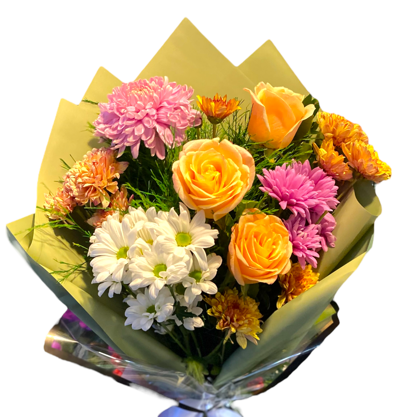 Karışık Pembe Gül Buketi