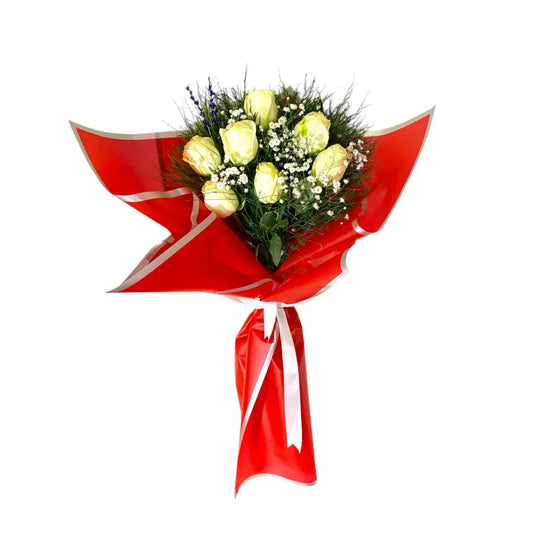 7 Adet Beyaz Gül Buketi