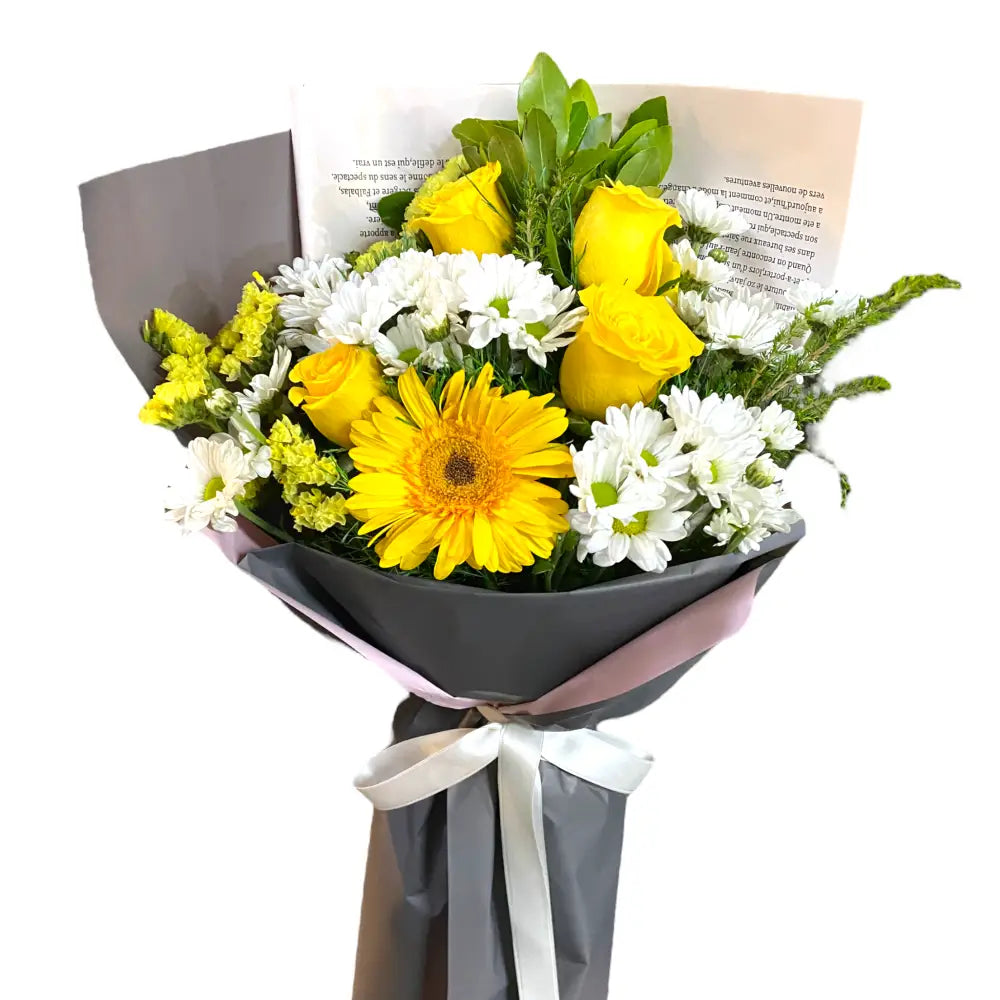 Karışık Sarı Gül Buketi