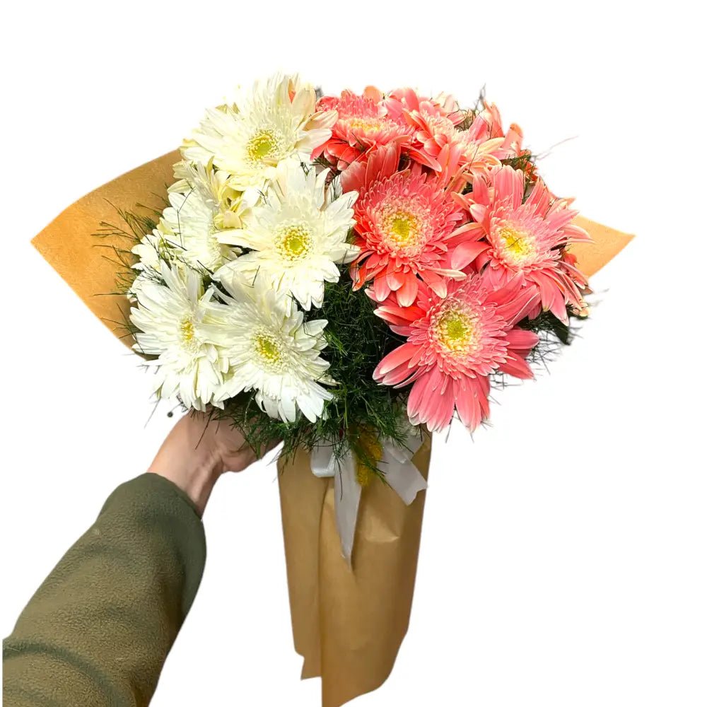 Pembe Beyaz Gerbera - Balıkesir Açelya Çiçekçilik