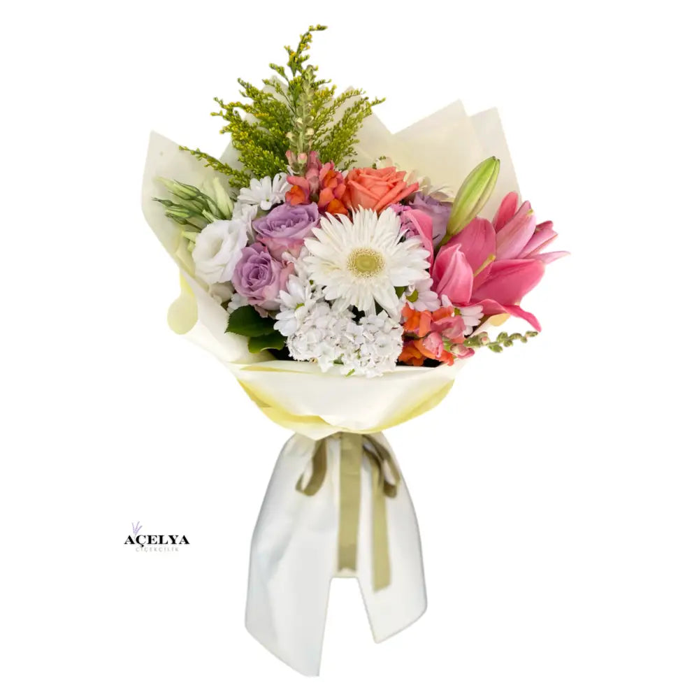 Karışık Lilyum ve Gül Buketi
