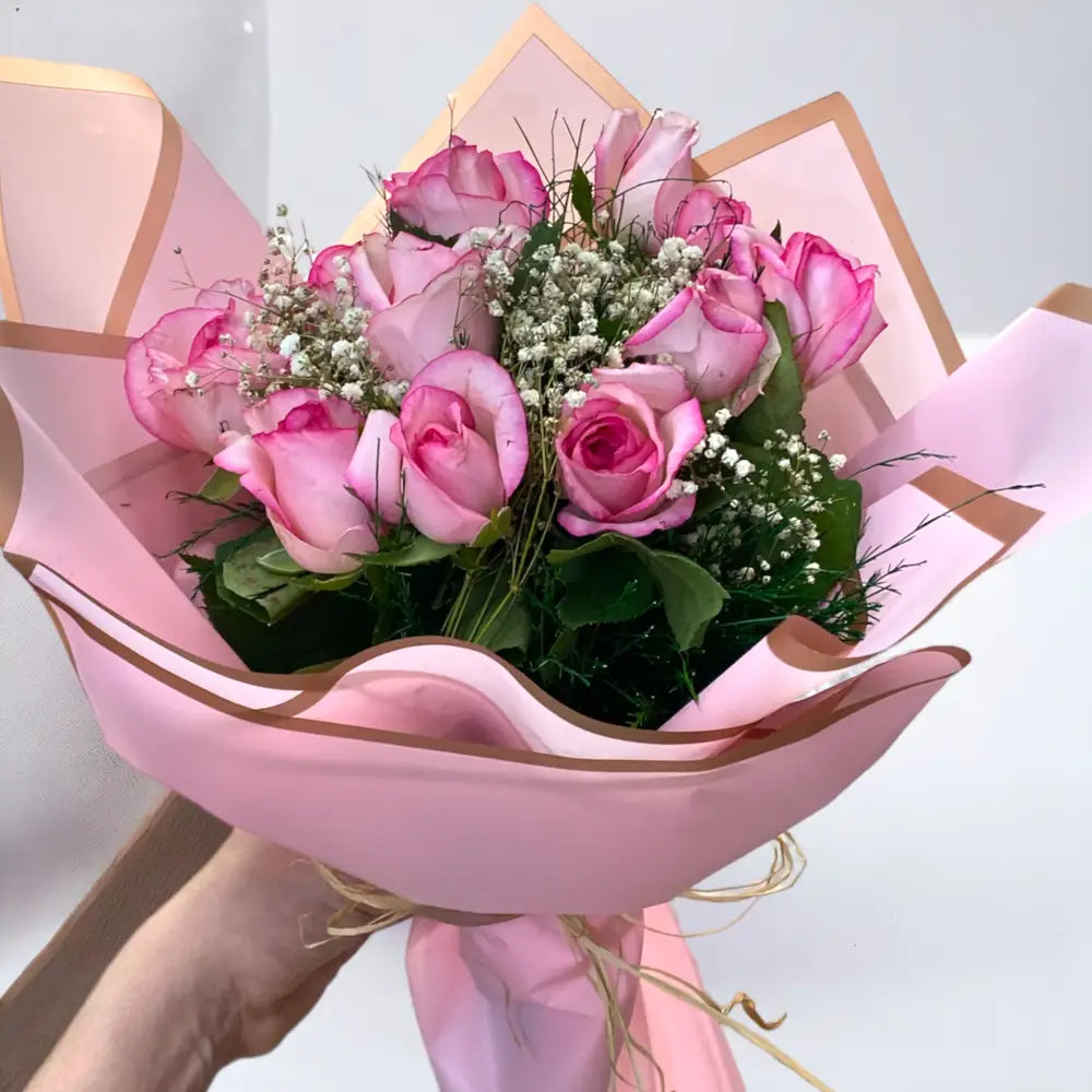 11 Adet Pembe Gül Buketi