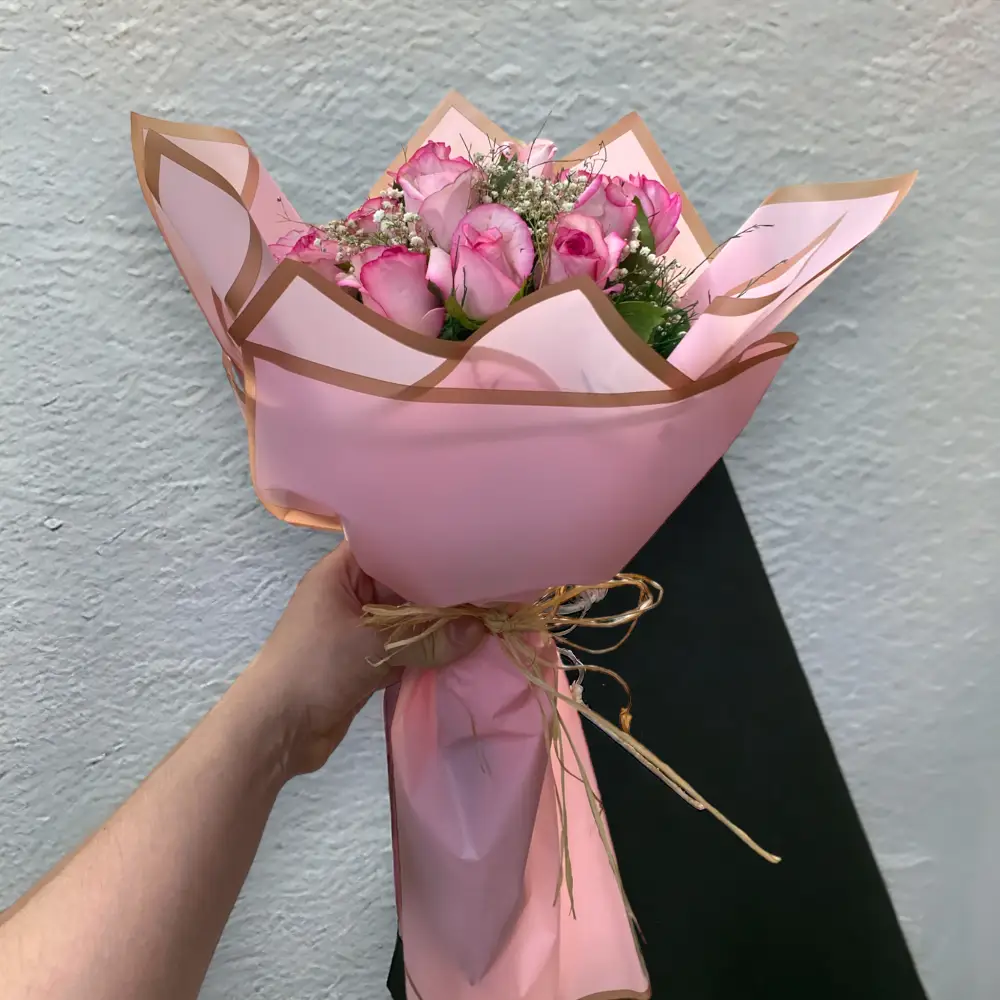 11 Adet Pembe Gül Buketi