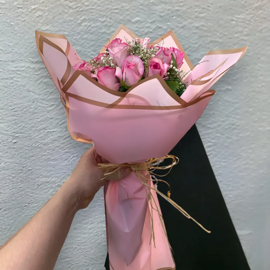 11 Adet Pembe Gül Buketi
