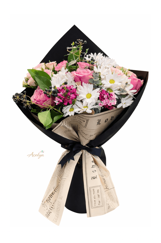 Papatya ve Pembe Güller 🌸 - Balıkesir Açelya Çiçekçilik