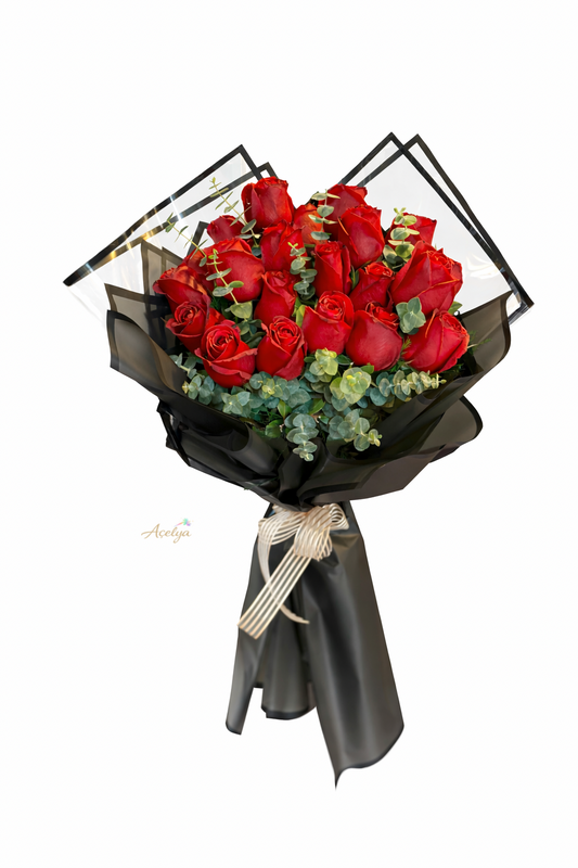 21 Adet Kırmızı Gül Buketi