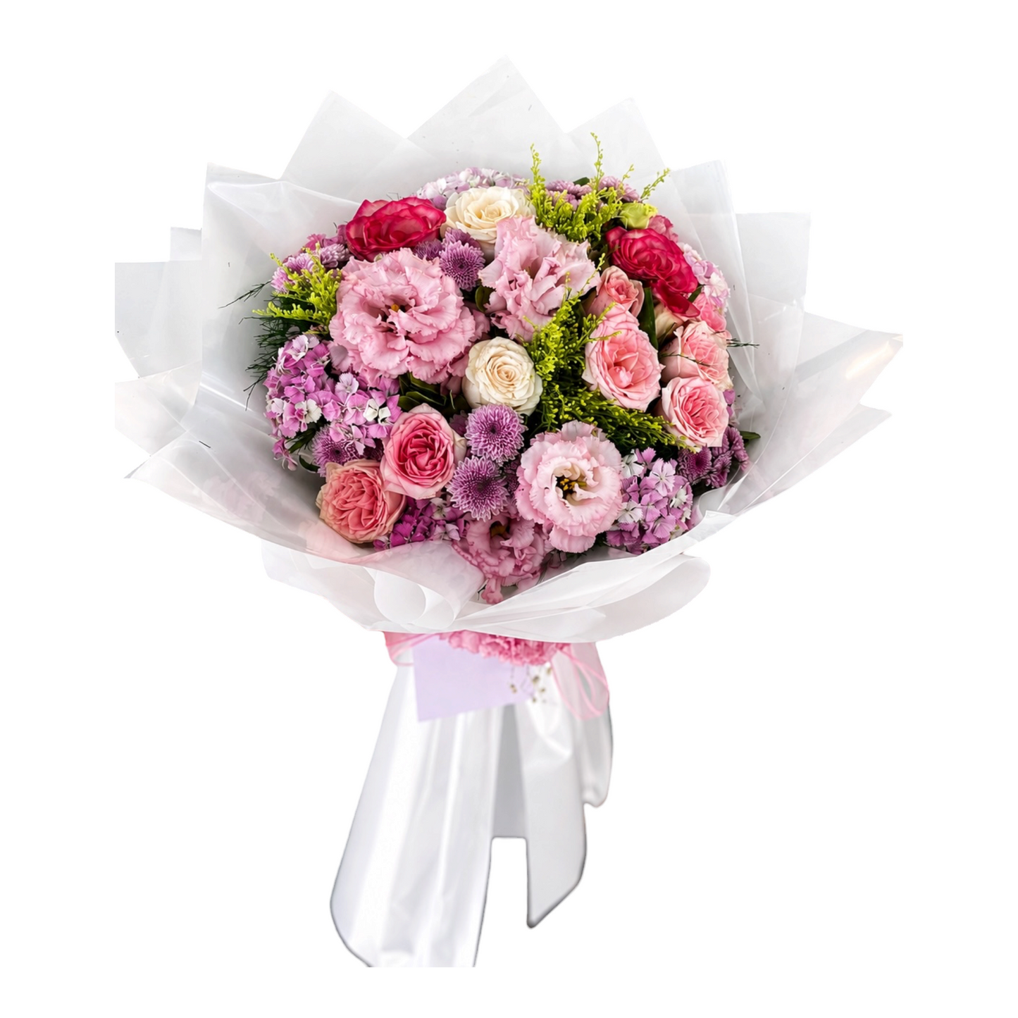 Karışık Pembe Gül Buketi