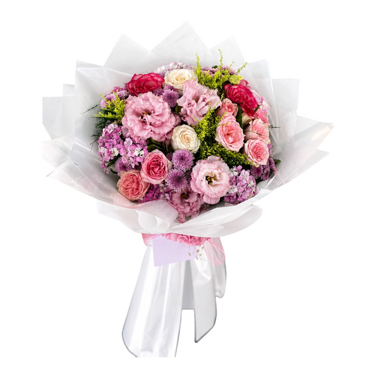 Karışık Pembe Gül Buketi