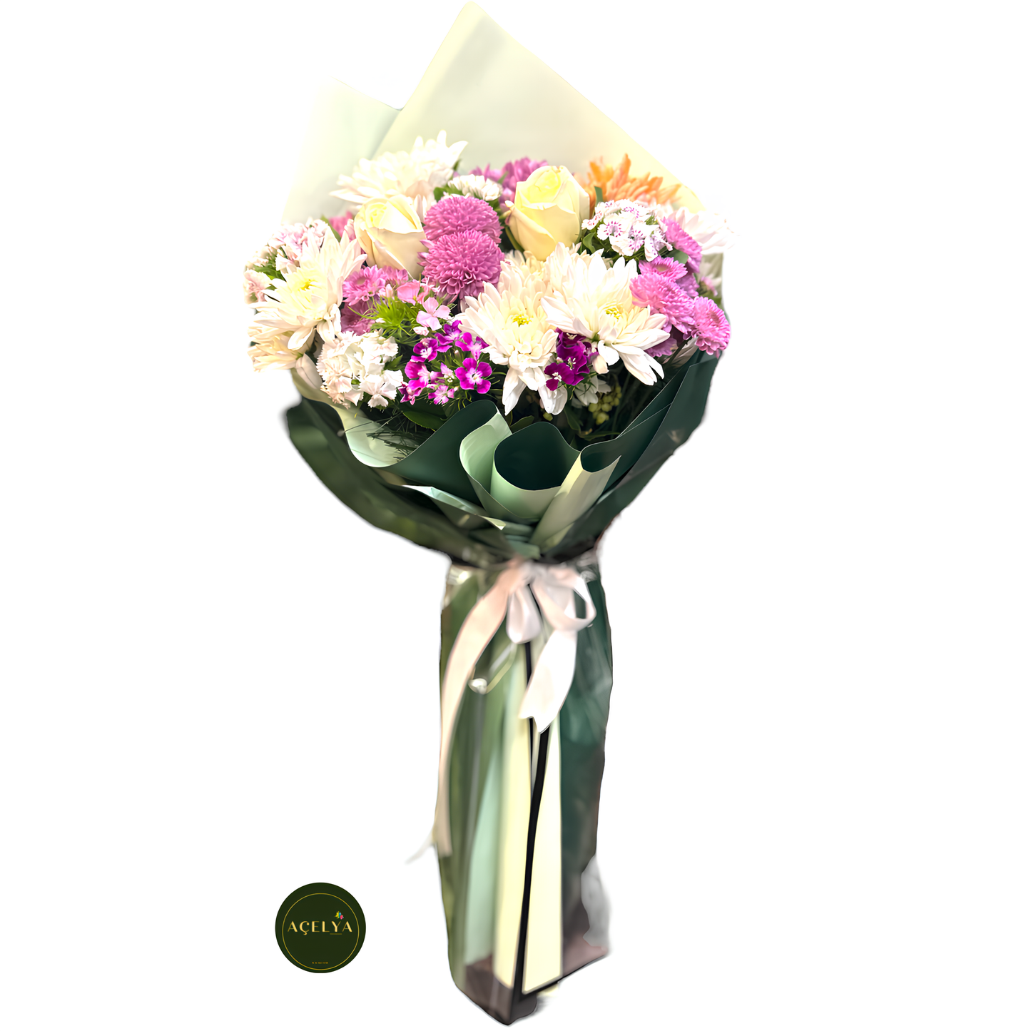 Karışık Kasımpatı ve Gül Buketi