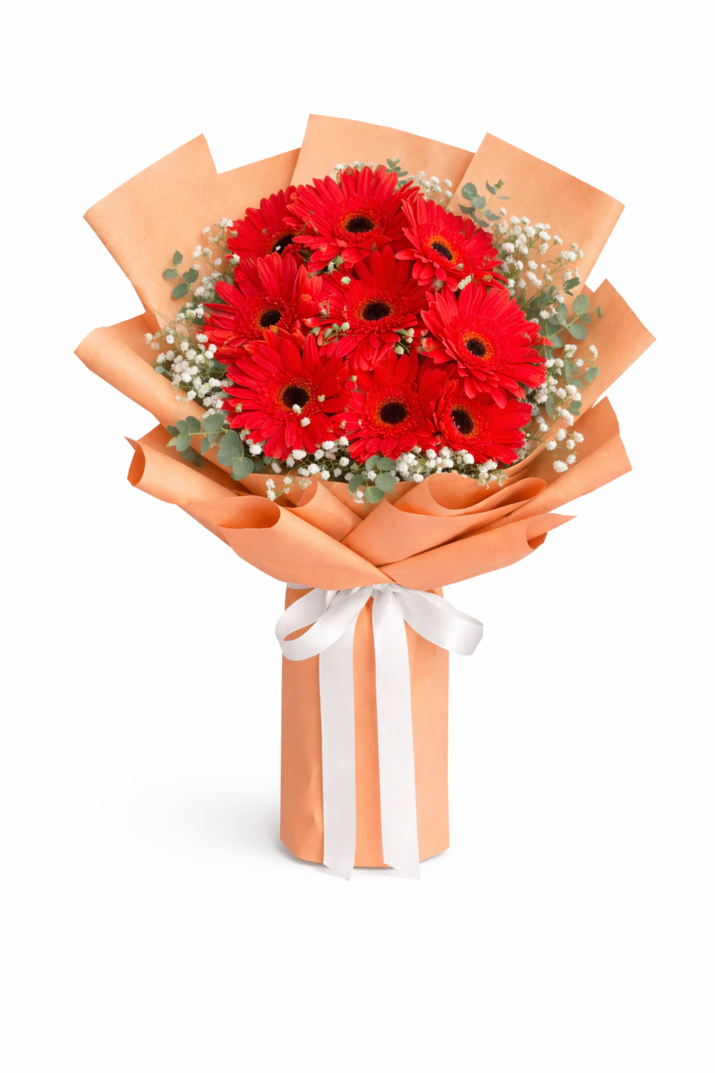 9 Adet Kırmızı Gerbera Buketi