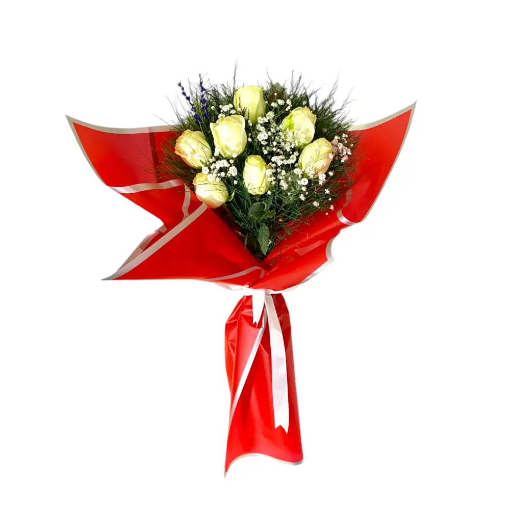 7 Adet Beyaz Gül Buketi