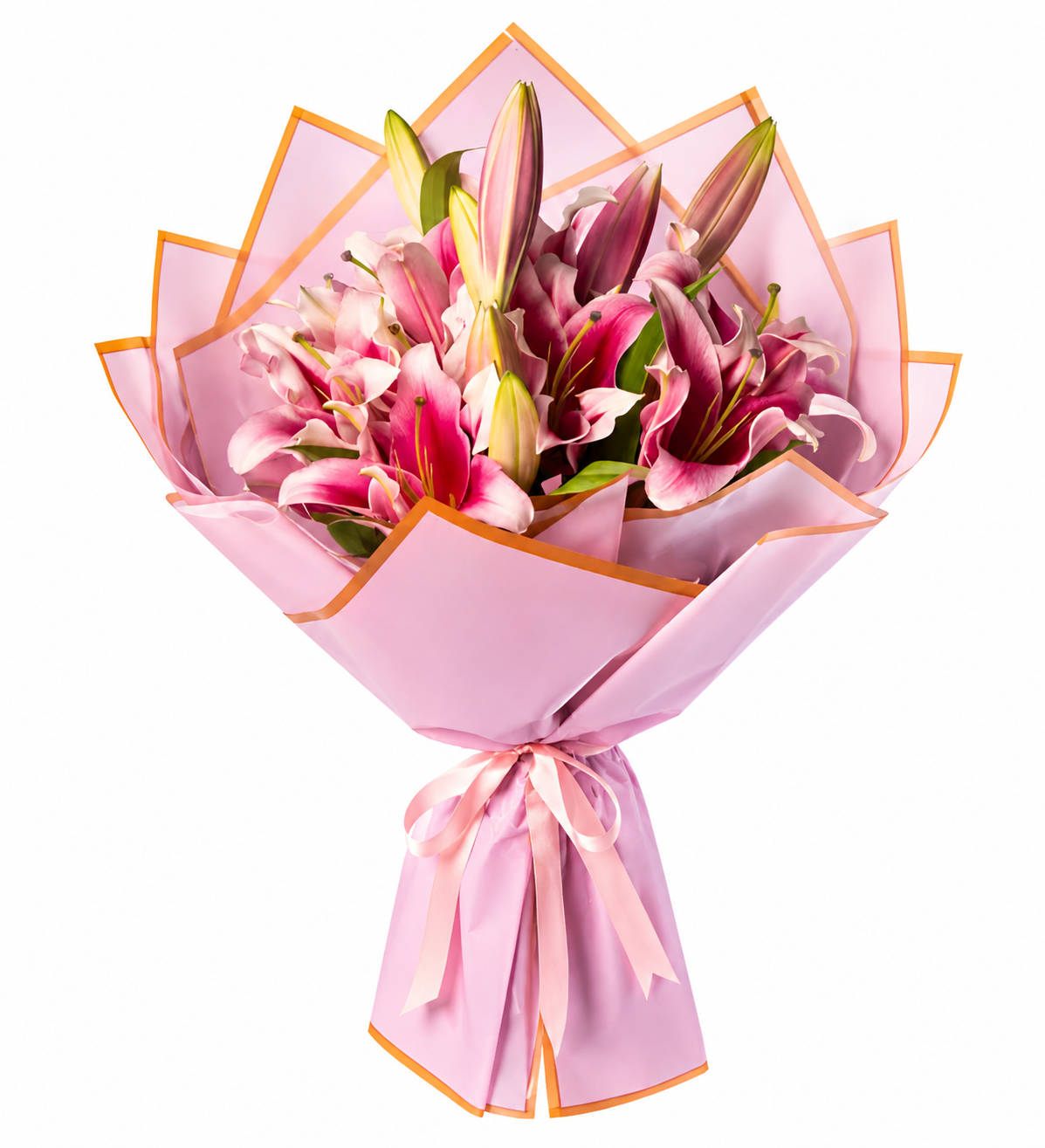 Pembe Lilyum Buketi