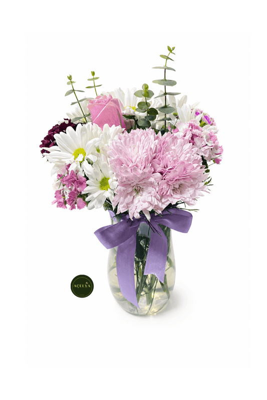 Vazoda Karışık Aranjman - Balıkesir Açelya Çiçekçilik