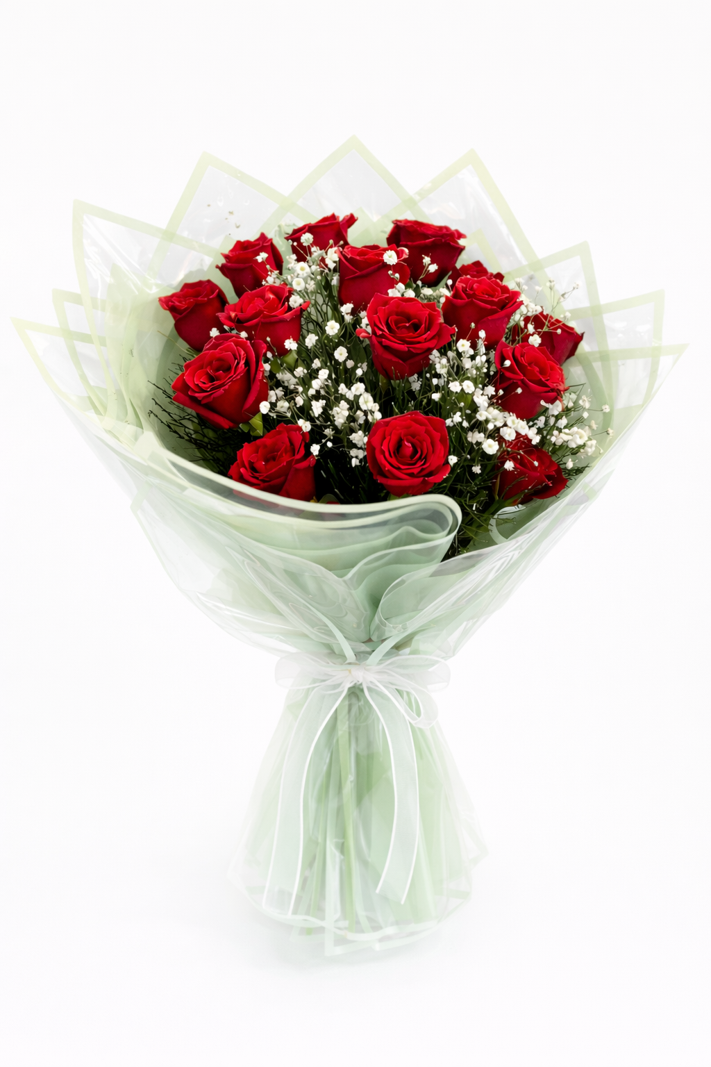 15 Adet Kırmızı Gül Buketi