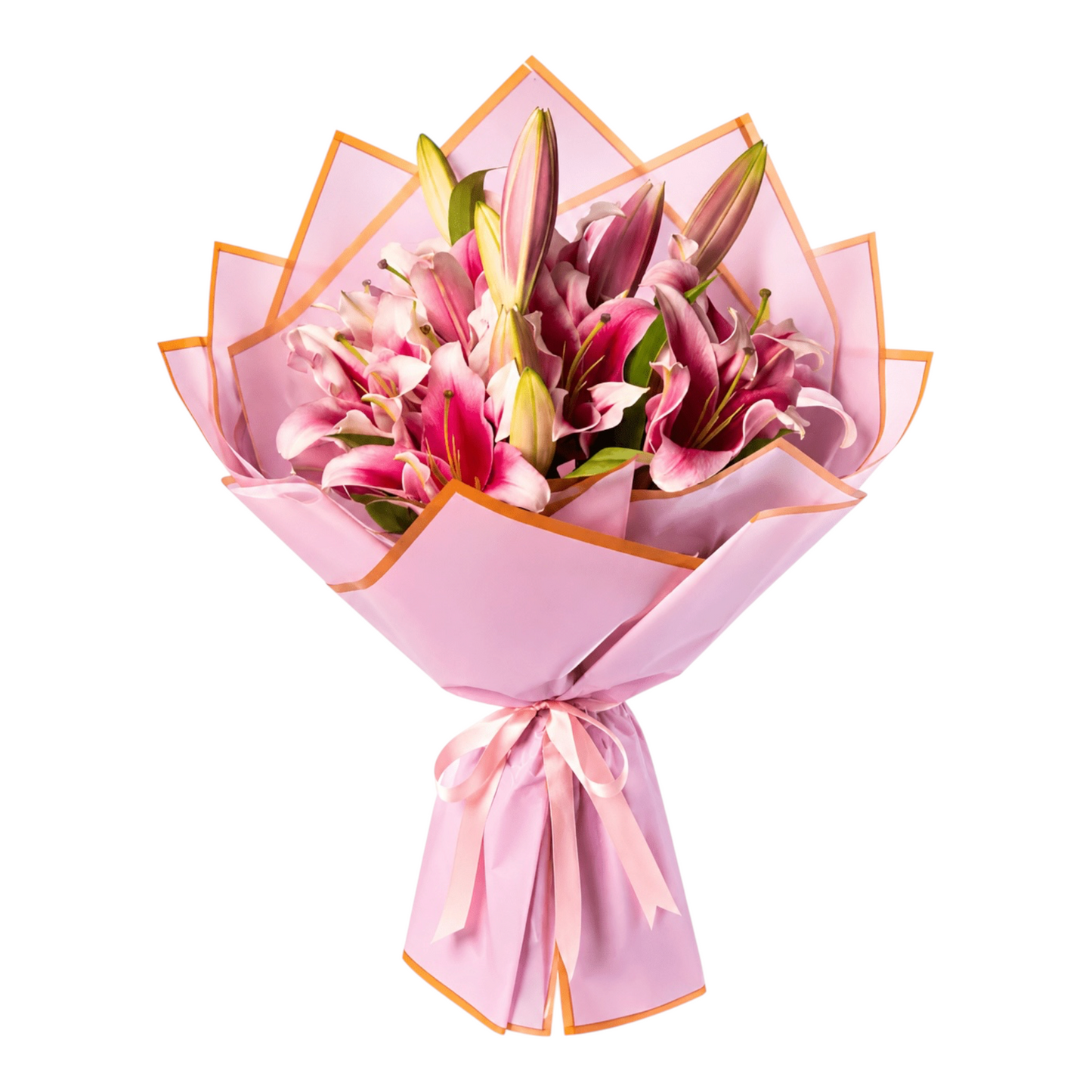 Pembe Lilyum Buketi
