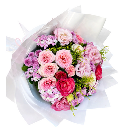 Karışık Pembe Gül Buketi