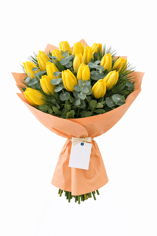 17 Adet Sarı Lale Buketi - Balıkesir Açelya Çiçekçilik