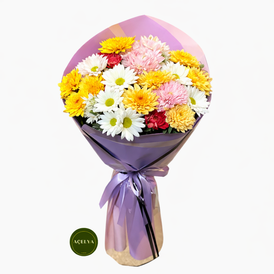 Karışık Papatya Buketi - Balıkesir Açelya Çiçekçilik