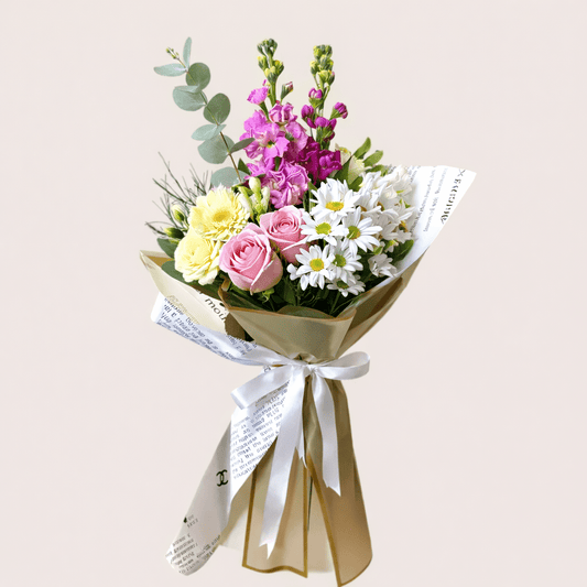 Karışık Şebboy ve Gül Buketi - Balıkesir Açelya Çiçekçilik