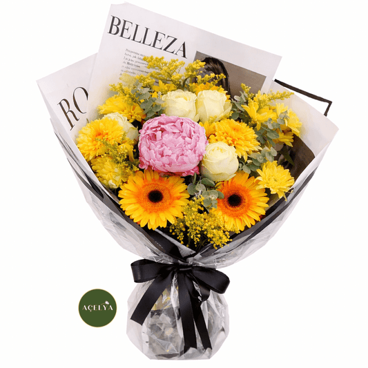 Karışık Şakayık Buketi - Balıkesir Açelya Çiçekçilik