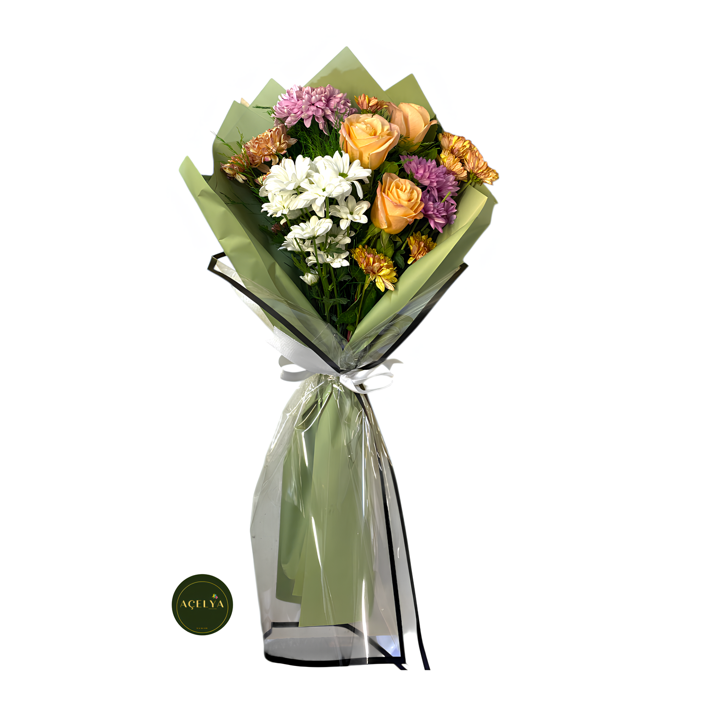 Karışık Pembe Gül Buketi