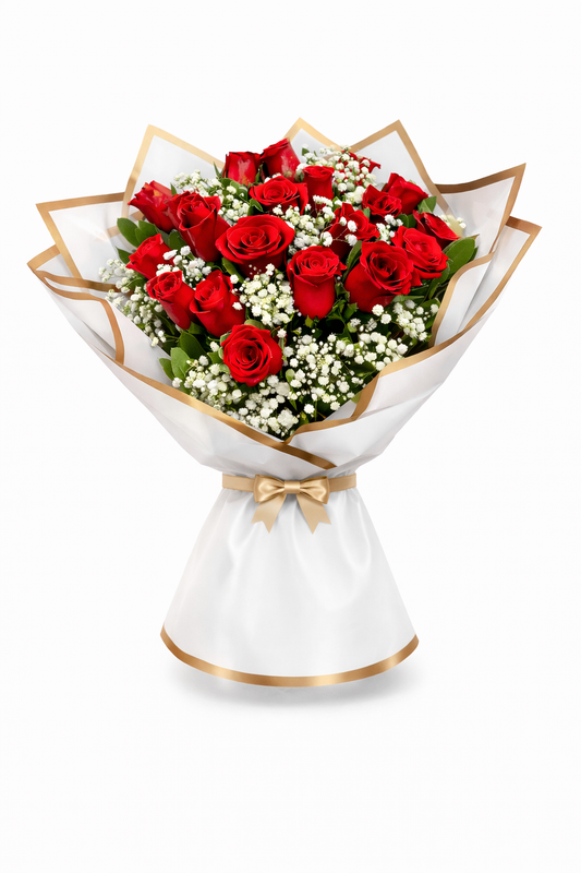 21 Adet Kırmızı Gül Buketi