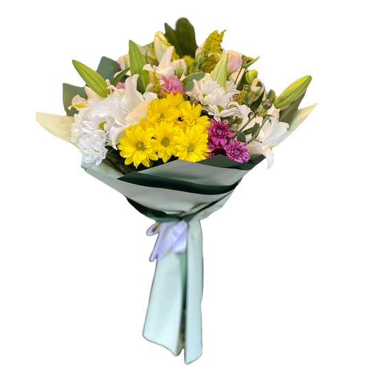 Lilyum ve Karışık Papatya Buketi