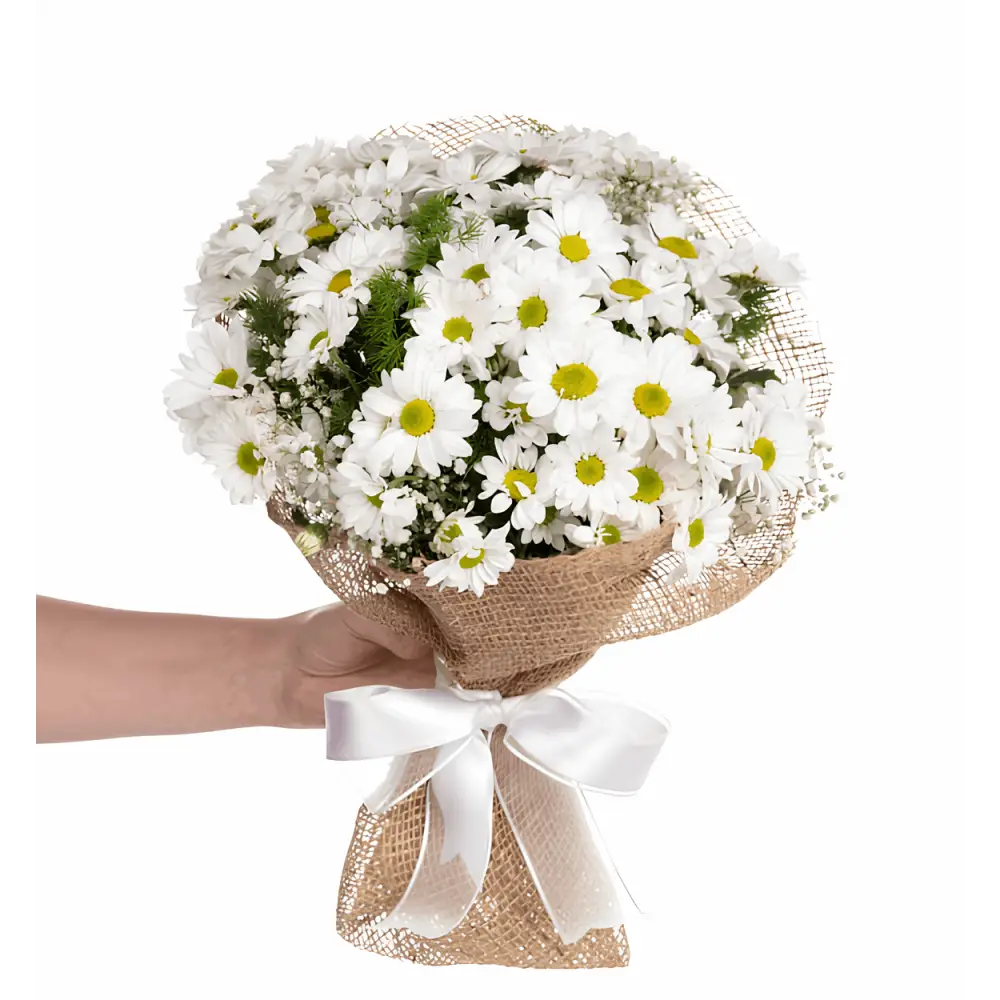 Beyaz Papatya Buketi - Balıkesir Çiçek