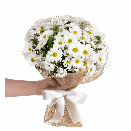 Beyaz Papatya Buketi - Balıkesir Çiçek